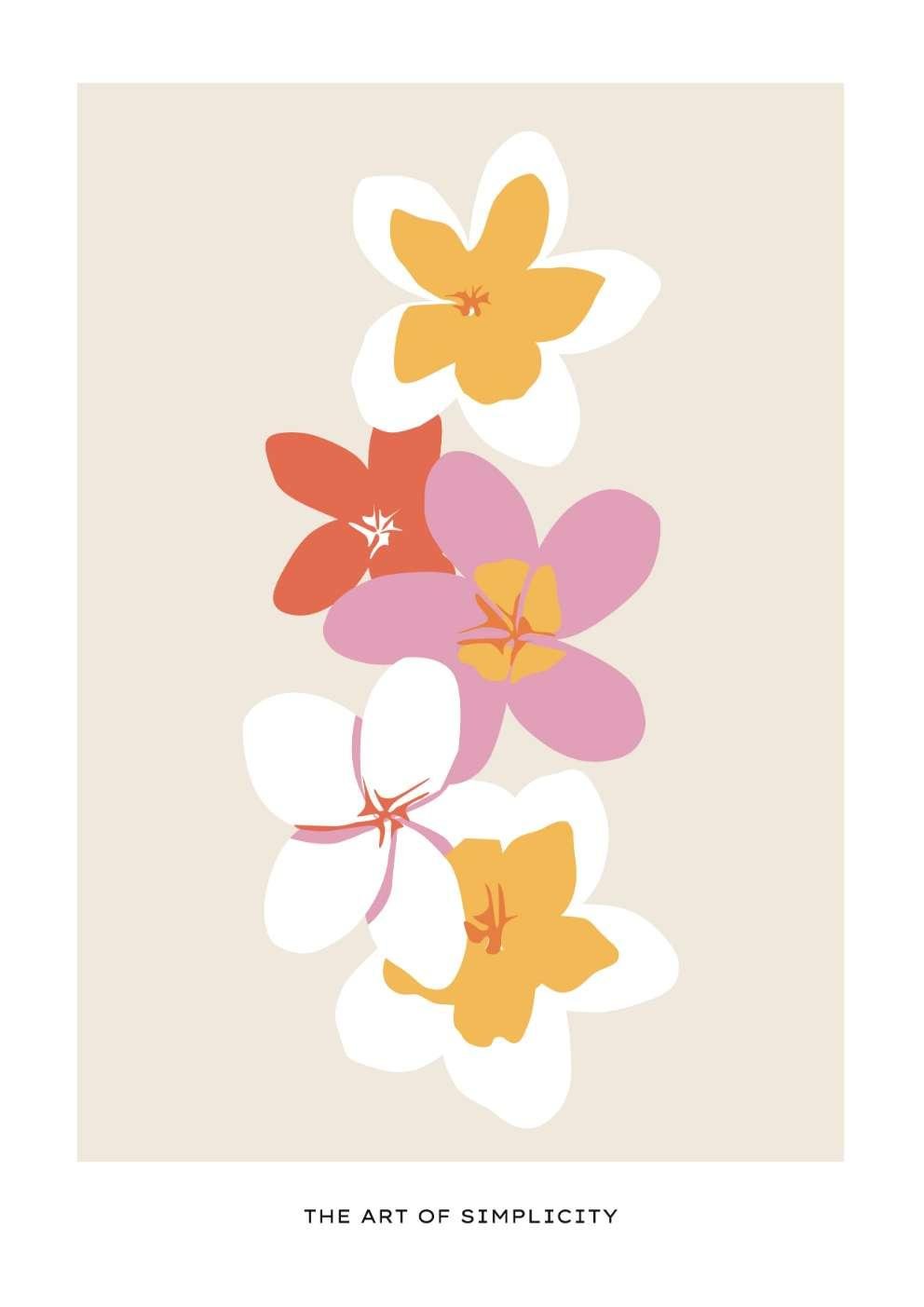 Tropical Flowers Art Print-Skudaboo