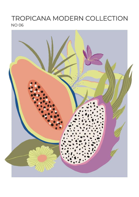 Tropical Fruits Art Print-Skudaboo