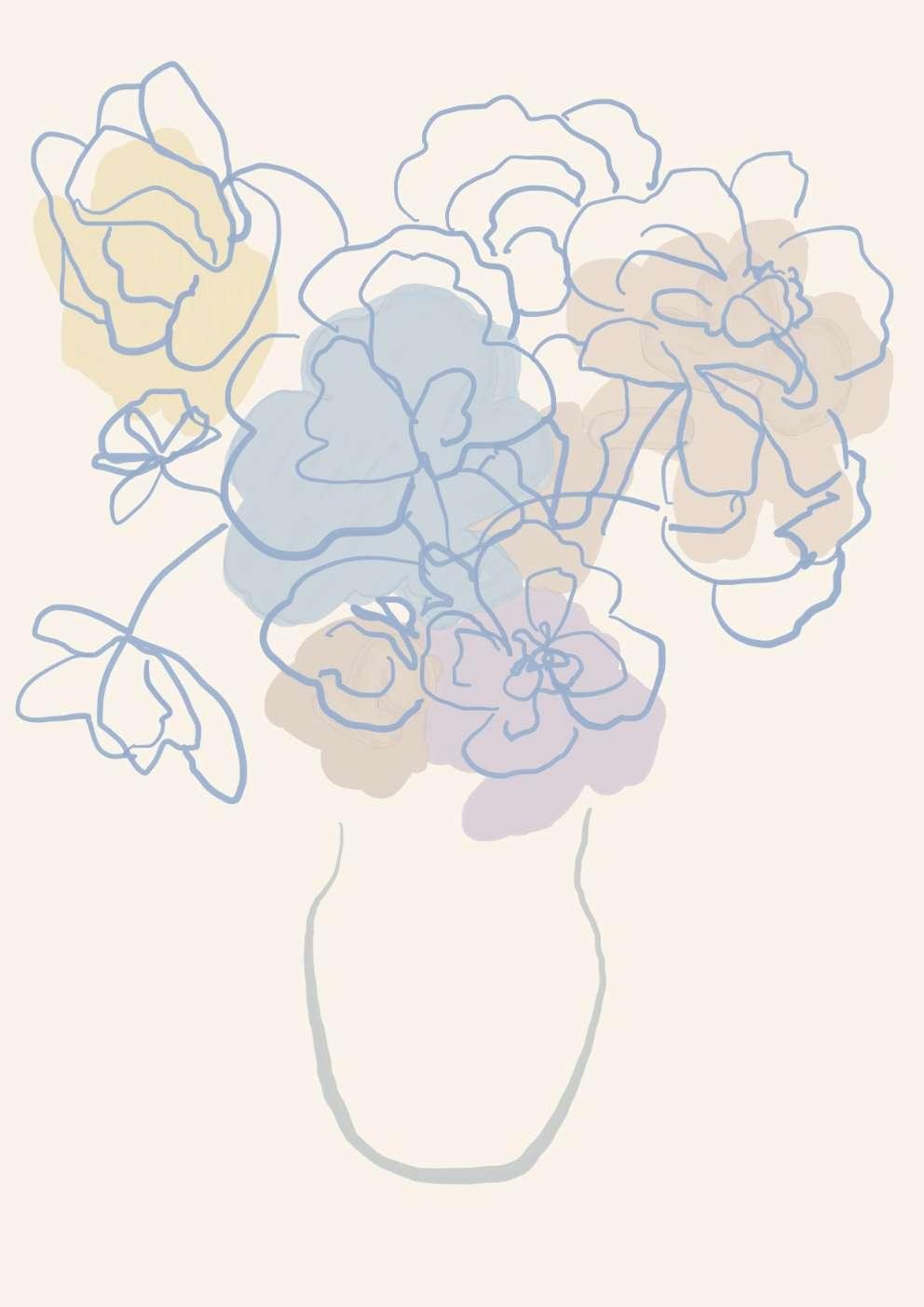 Vase and Flowers Art print-Skudaboo