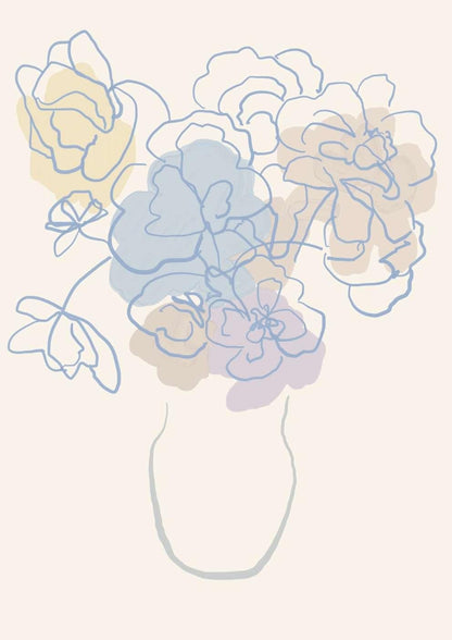 Vase and Flowers Art print-Skudaboo