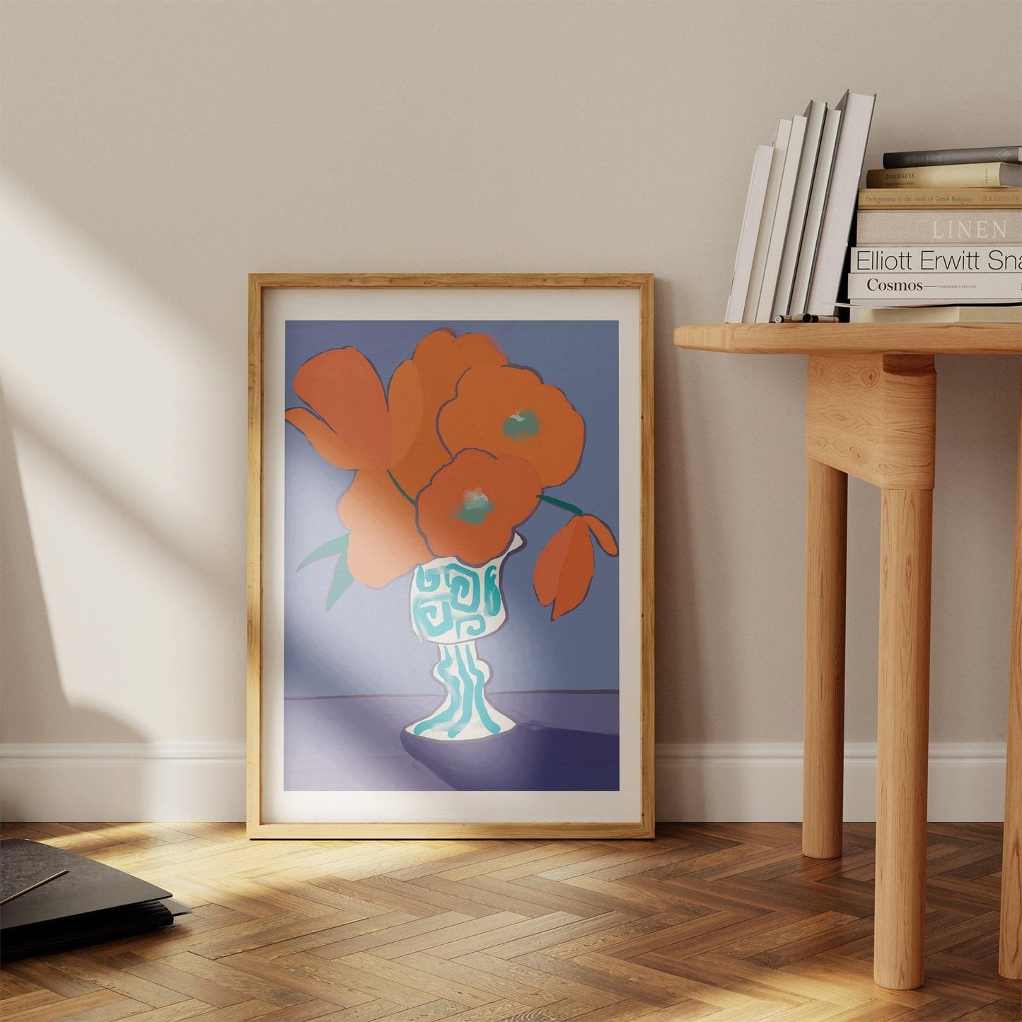 Vase and Poppies Art Print-Skudaboo