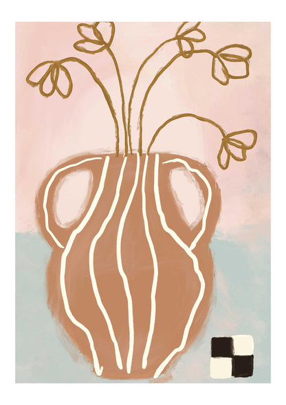 Vase & Flowers Art Print-Skudaboo