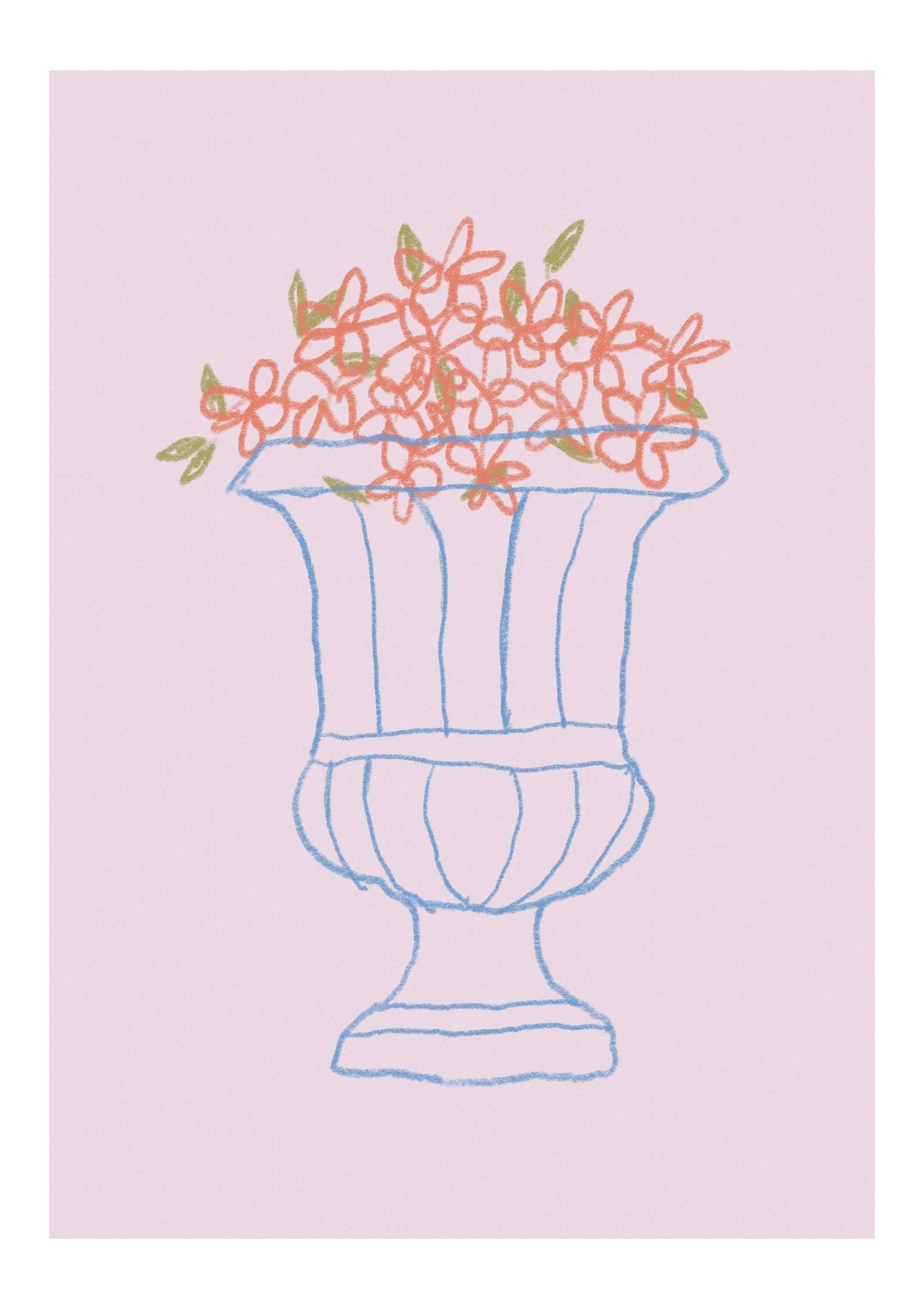 Vase & Flowers Art Print-Skudaboo