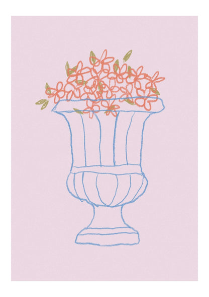 Vase & Flowers Art Print-Skudaboo