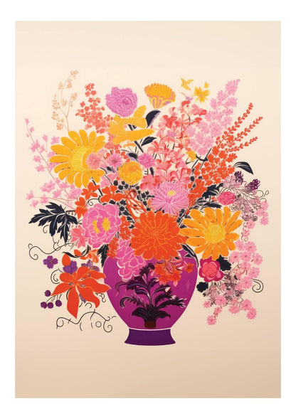 Vase of Flowers Art Print-Skudaboo