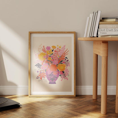 Vase of Flowers Art Print-Skudaboo