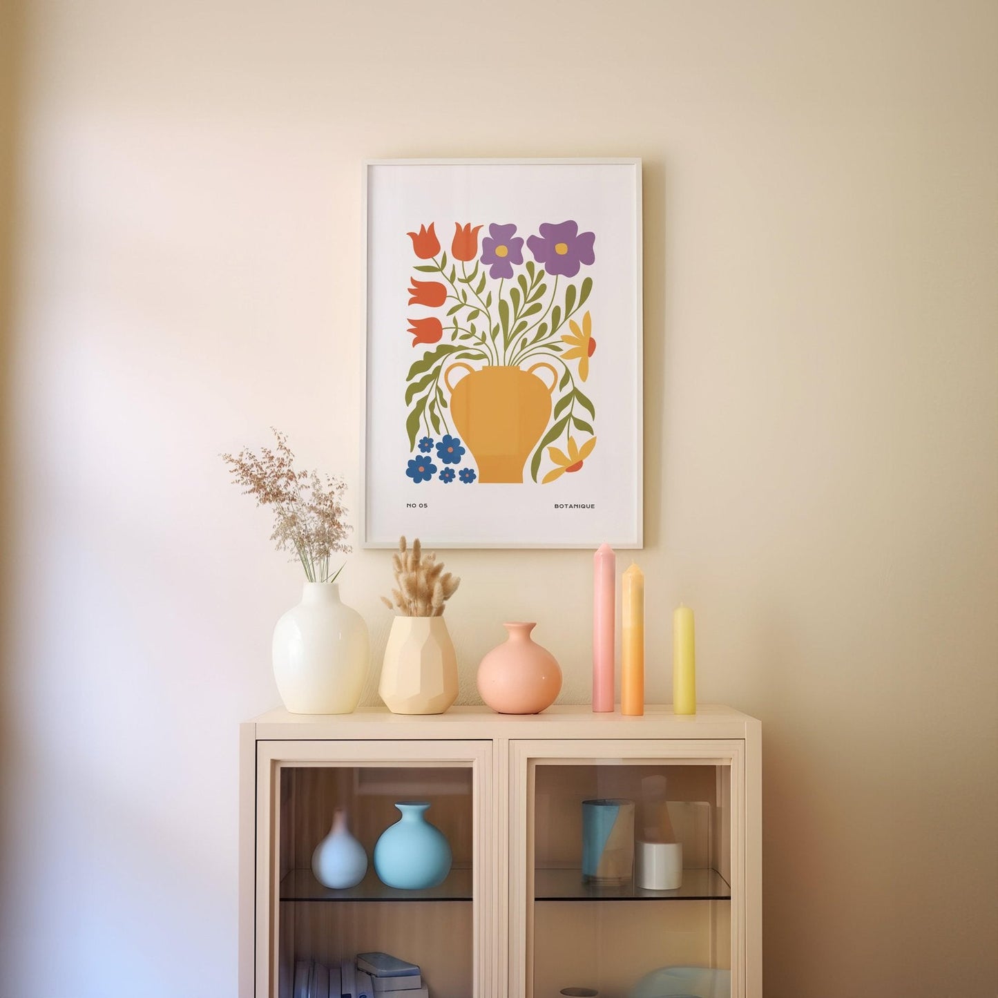 Vase Summer Floral Art Print-Skudaboo