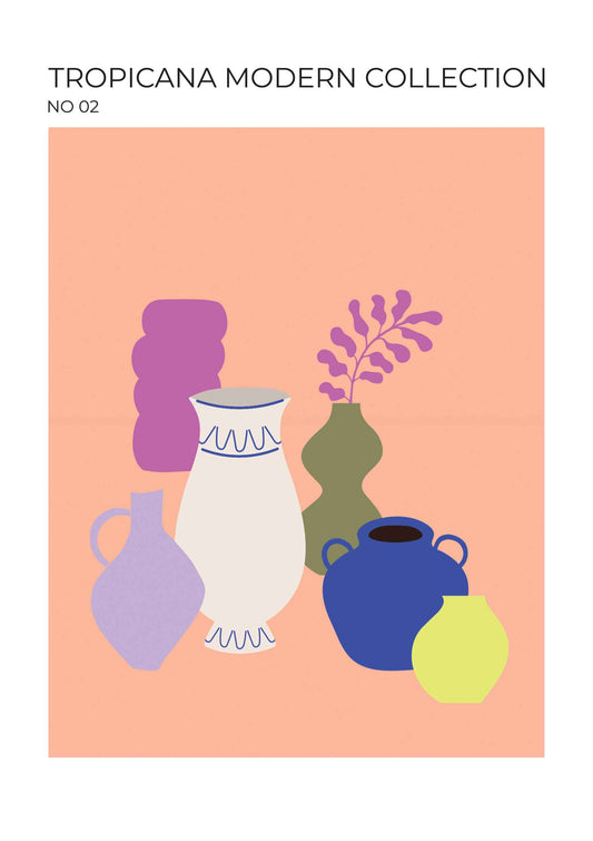 Vases & Pots Tropical Art Print