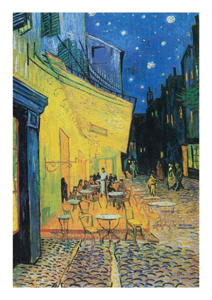 Vincent van Gogh's Café Terrace at Night Vintage Art Print-Skudaboo