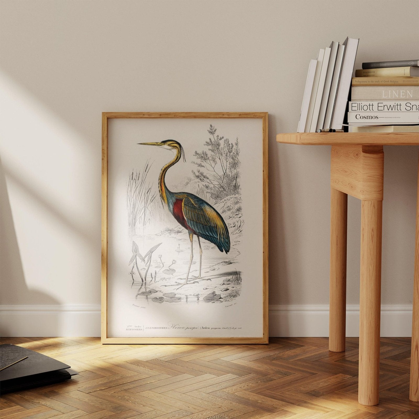 Vintage Heron Art Print-Skudaboo