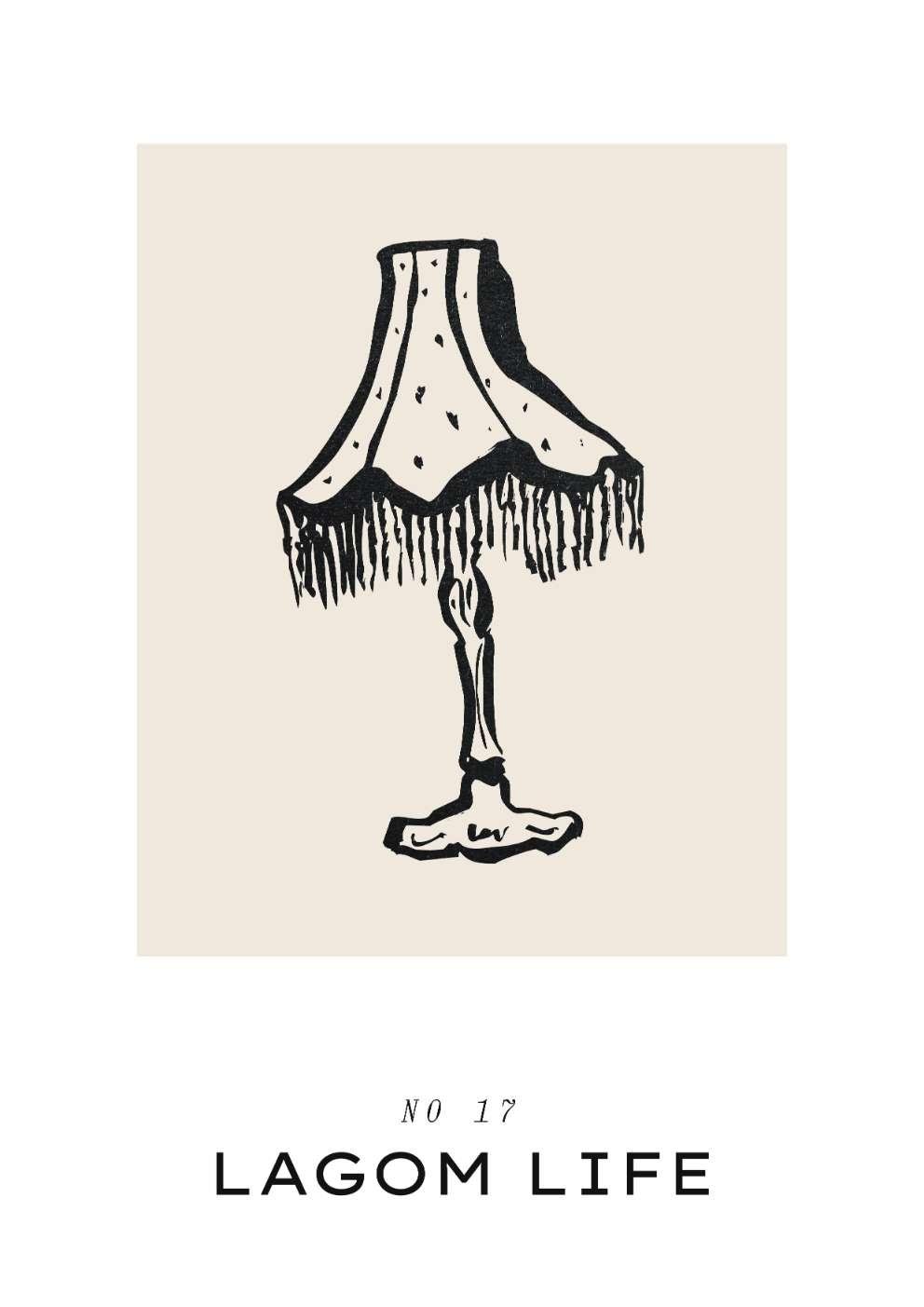 Vintage Lamp Art Print-Skudaboo