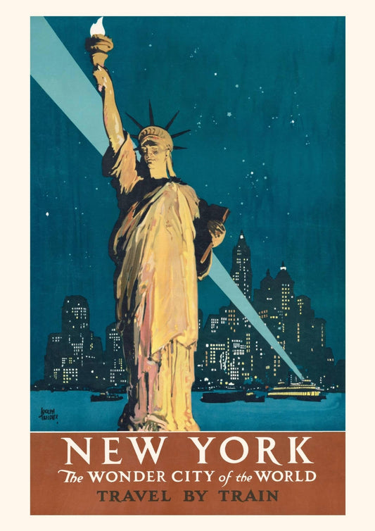 Vintage New York Travel Art Print-Skudaboo