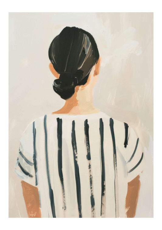 Women & Stripes Art Print-Skudaboo