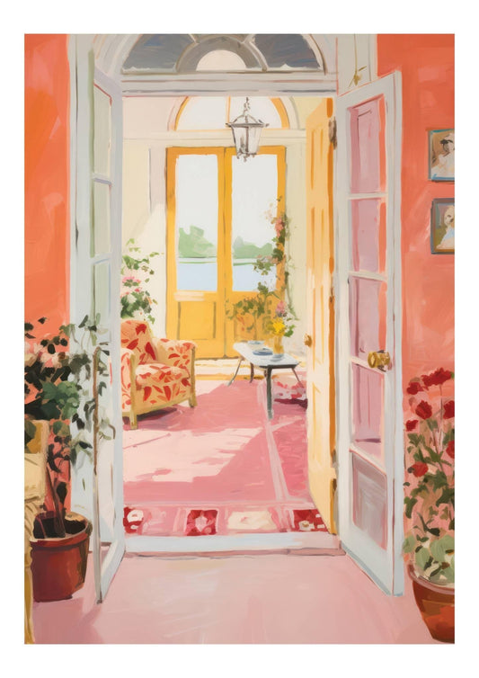 Yellow Doors Art Print-Skudaboo