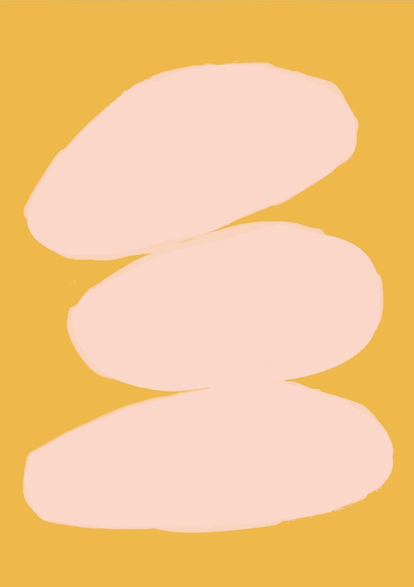 Yellow & Pink Abstract Shapes Art Print-Skudaboo