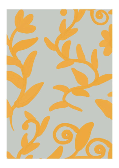 Yellow Vines Art Print-Skudaboo