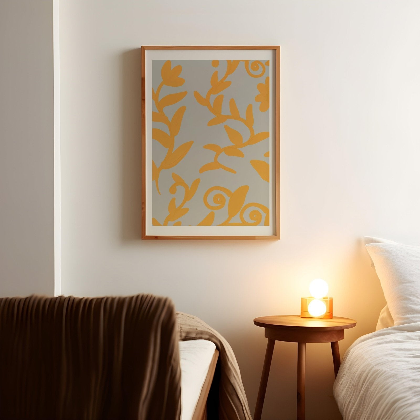 Yellow Vines Art Print-Skudaboo